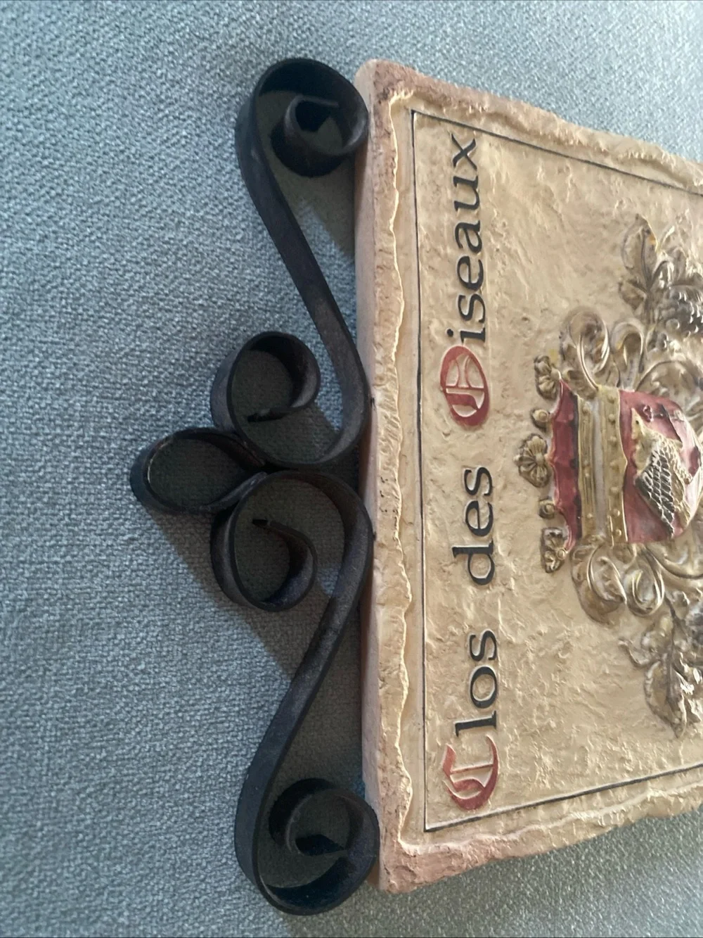 Vintage Pamela Gladding Volnay 1920 Ceramic Wine Wall Plaque - Single